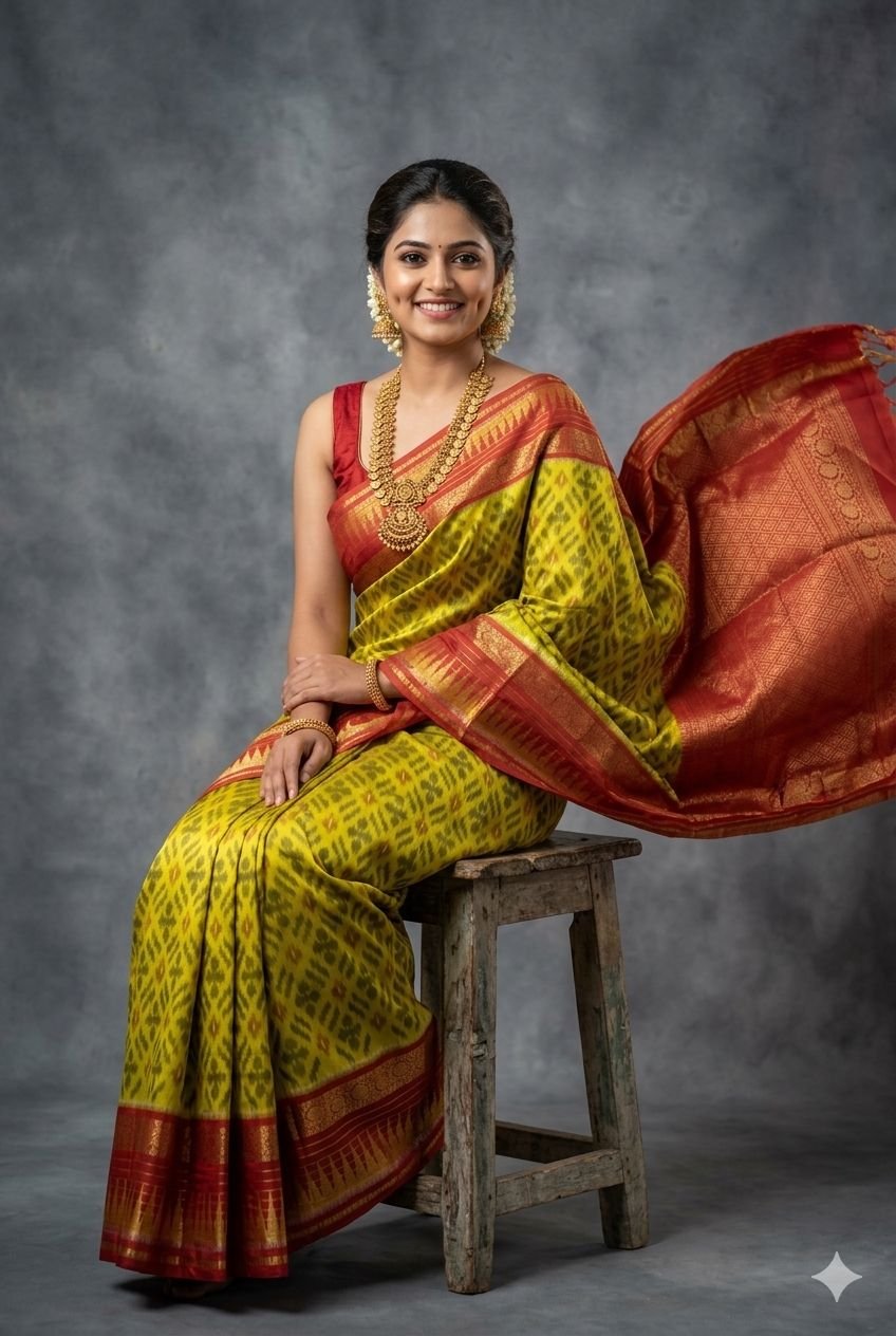 Kanchi Border Ikat - PUSNN27-KBRPCNSCD-20