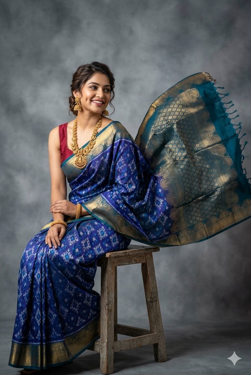 Kanchi Border Ikat - PUSNN27-KBRPCNSCD-26