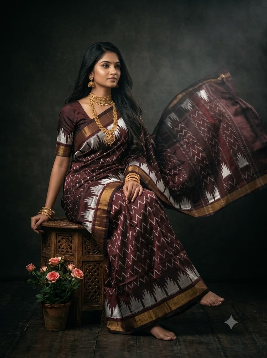 Lightweight Ikat Silk - PGMRL01-LSWBDTDCD-05