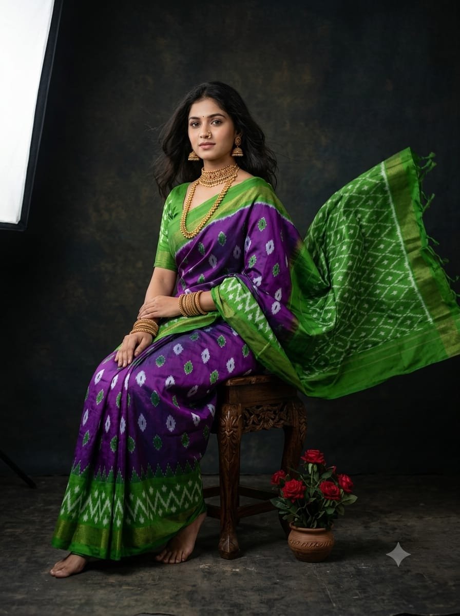 Lightweight Ikat Silk - PGMRL01-LSWBDTDCD-09