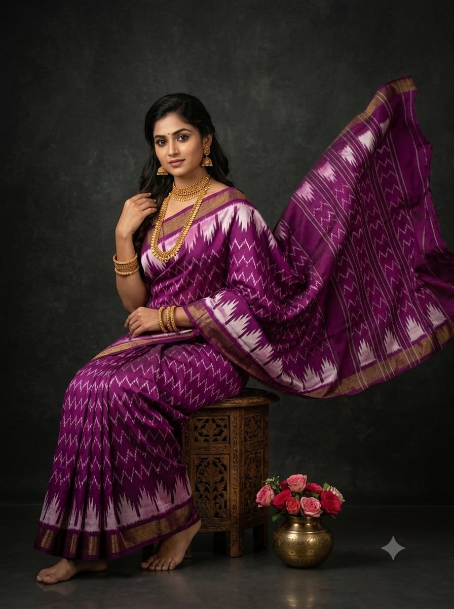 Lightweight Ikat Silk - PGMRL01-LSWBDTDCD-11