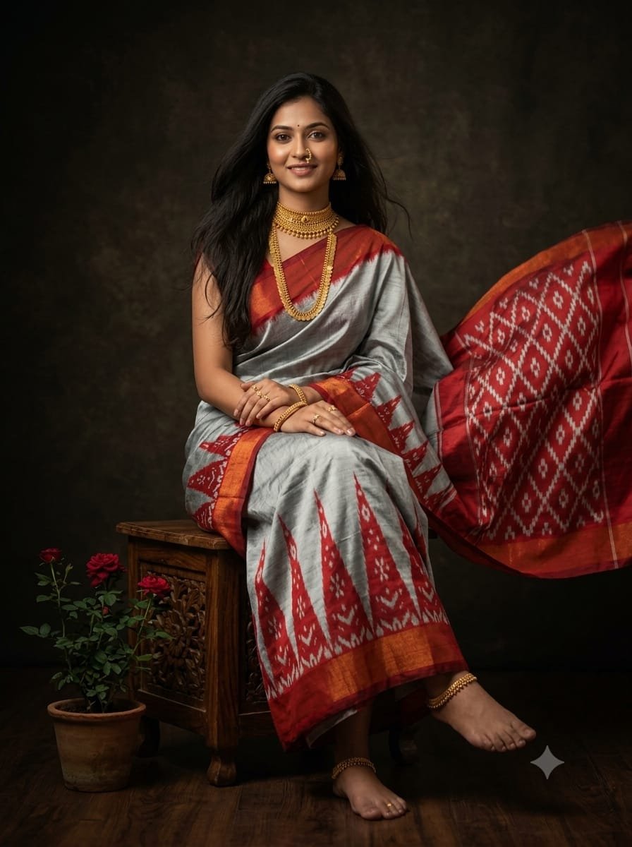 Lightweight Ikat Silk - PGMRL01-LSWBDTDCD-13