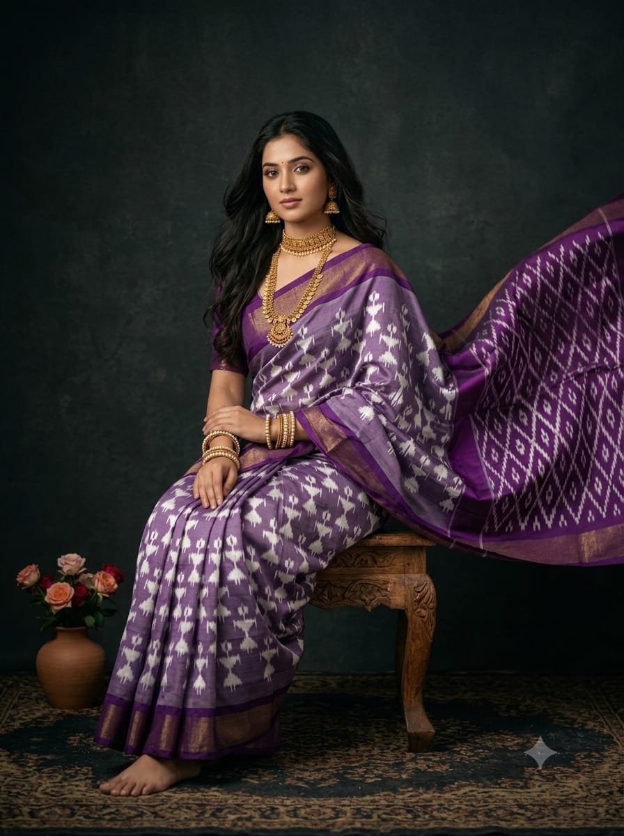Lightweight Ikat Silk - PGMRL01-LSWBDTDCD-14