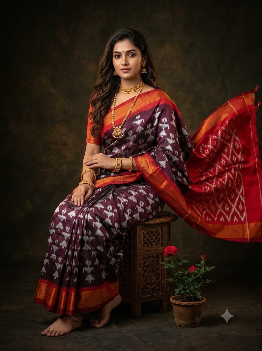 Lightweight Ikat Silk - PGMRL01-LSWBDTDCD-16