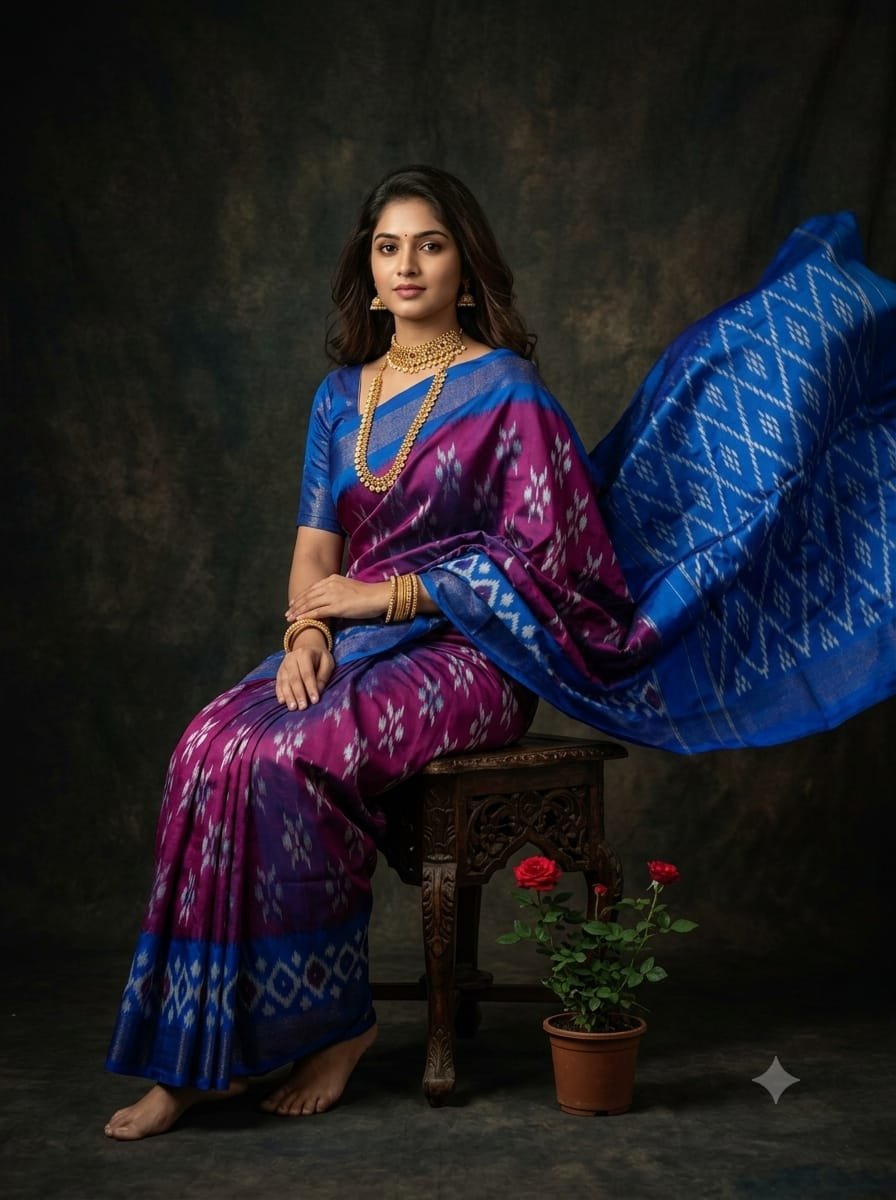 Lightweight Ikat Silk - PGMRL01-LSWBDTDCD-17