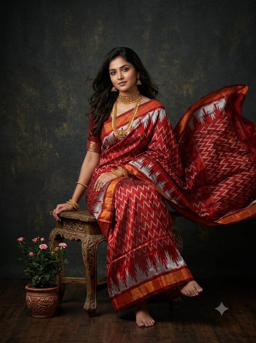 Lightweight Ikat Silk - PGMRL01-LSWBDTDCD-22