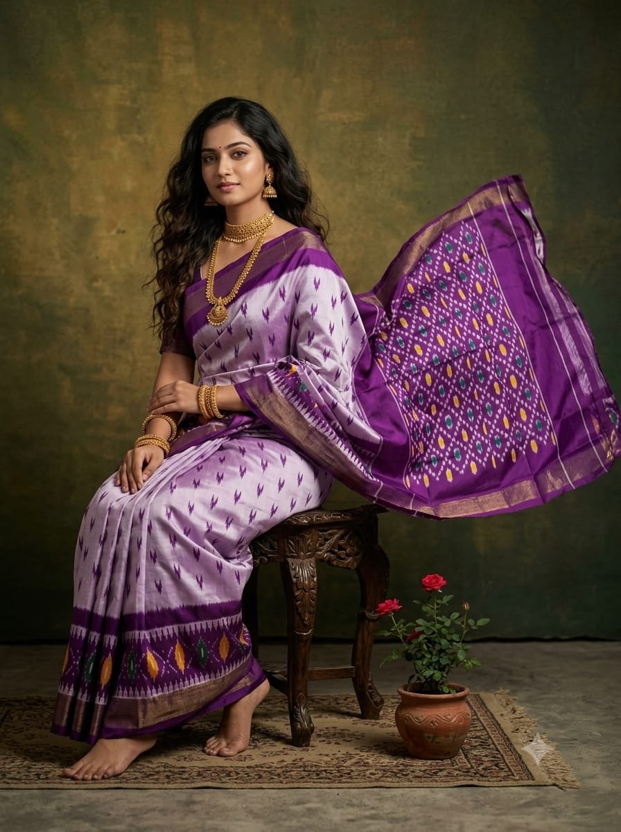 Lightweight Ikat Silk - PGMRL14-LSWBDTDCD-05