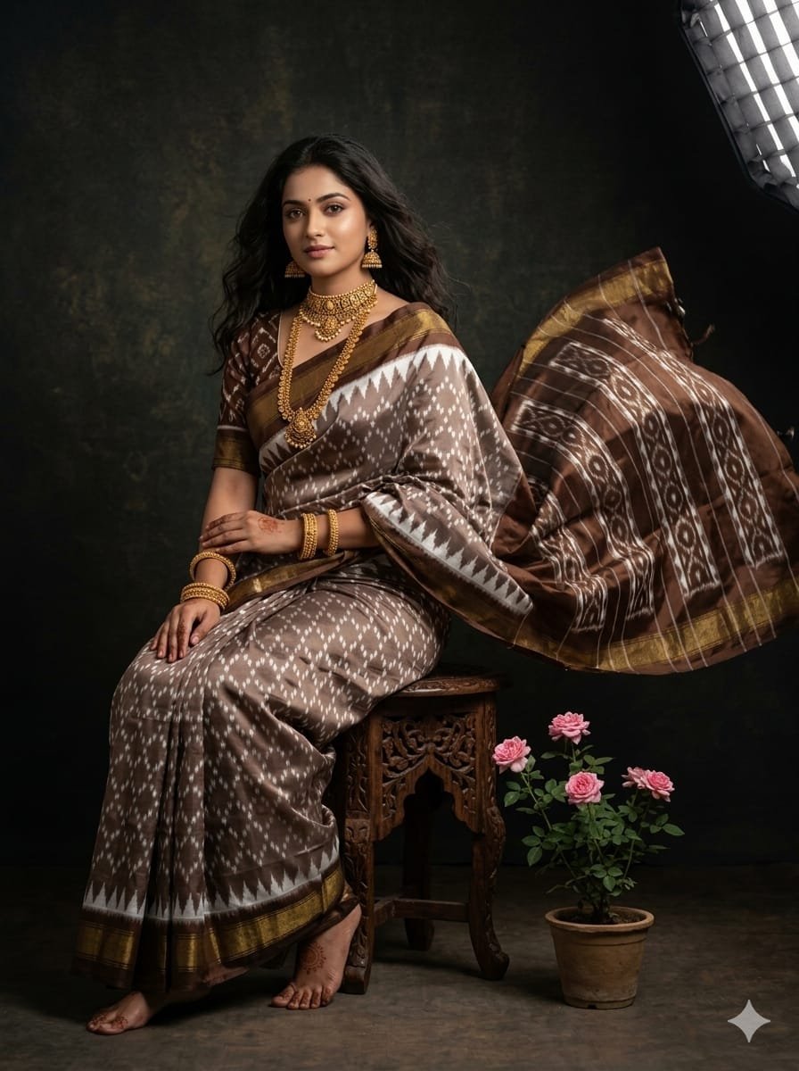 Lightweight Ikat Silk - PGMRN26-LSWBDTDCD-02