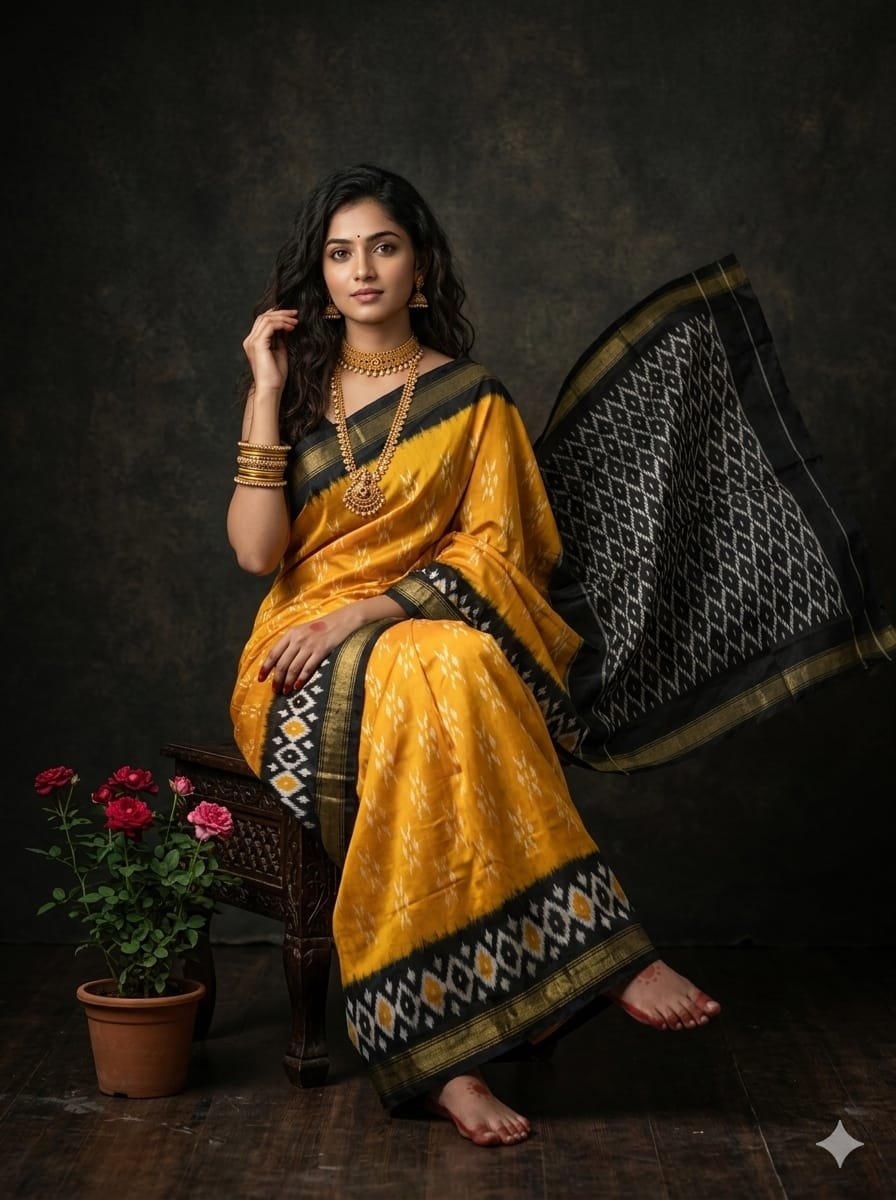 Lightweight Ikat Silk - PGMRN26-LSWBDTDCD-07