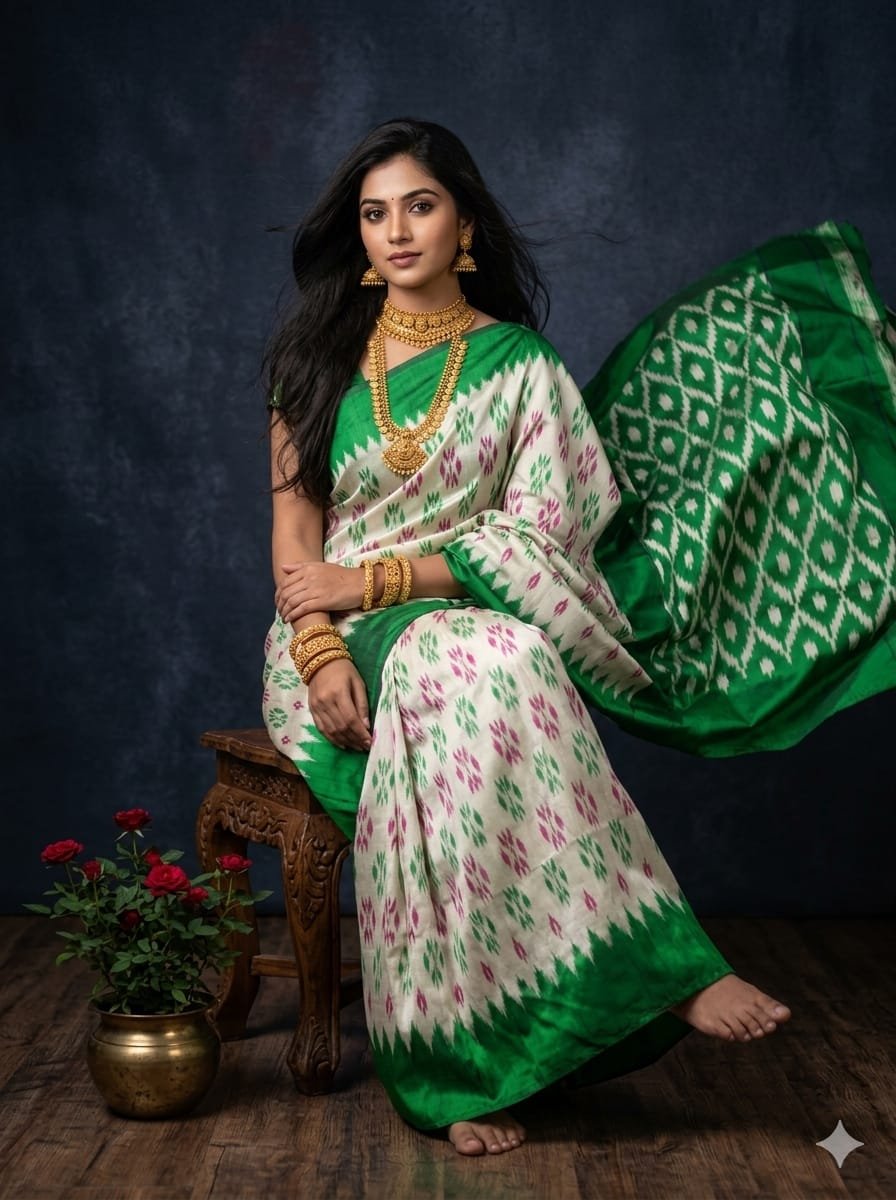 Lightweight Ikat Silk - PGMRN26-LSWBDTDCD-10