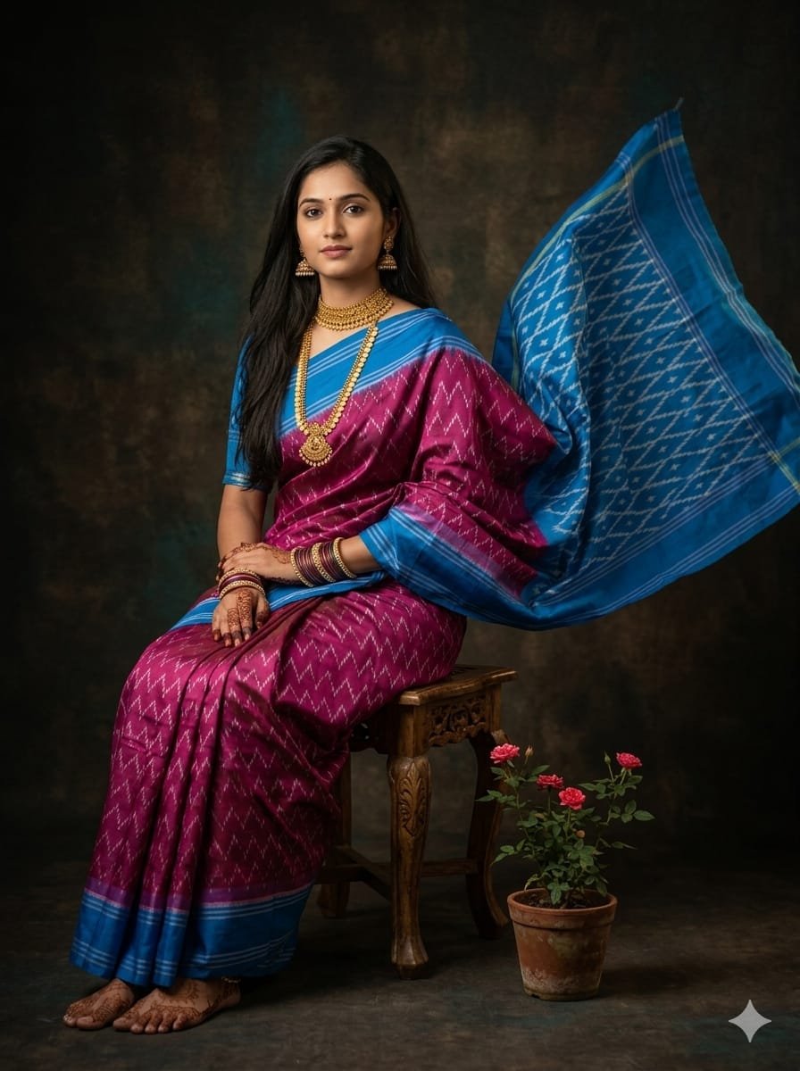 Lightweight Ikat Silk - PGMRN26-LSWBDTDCD-31