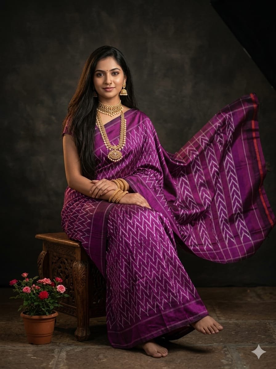 Lightweight Ikat Silk - PGMRN26-LSWBDTDCD-35