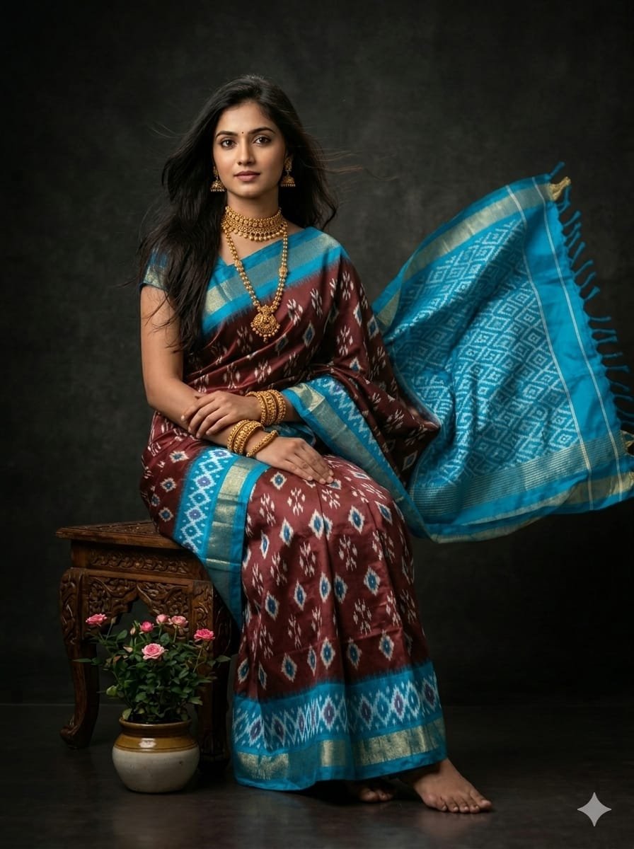 Lightweight Ikat Silk - PGMRN26-LSWBDTDCD-42