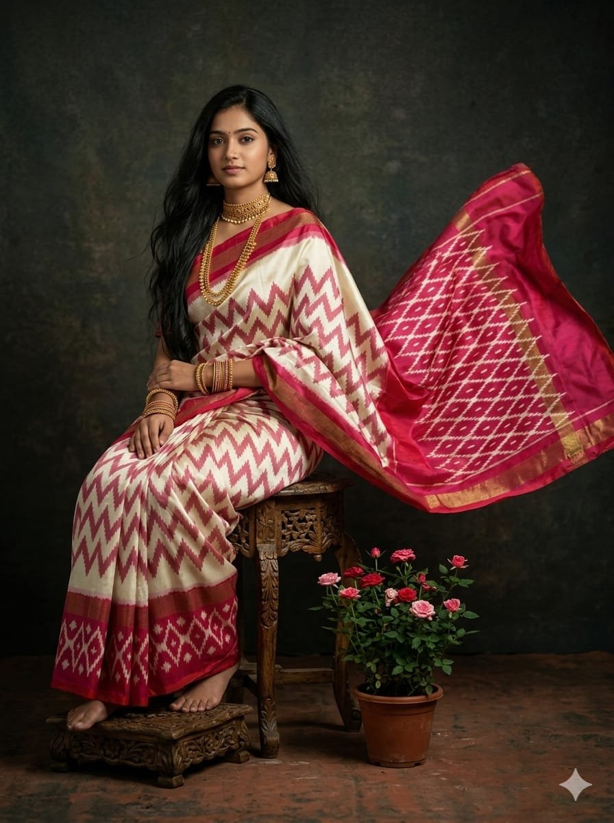 Lightweight Ikat Silk - PGMRN26-LSWBDTDCD-58