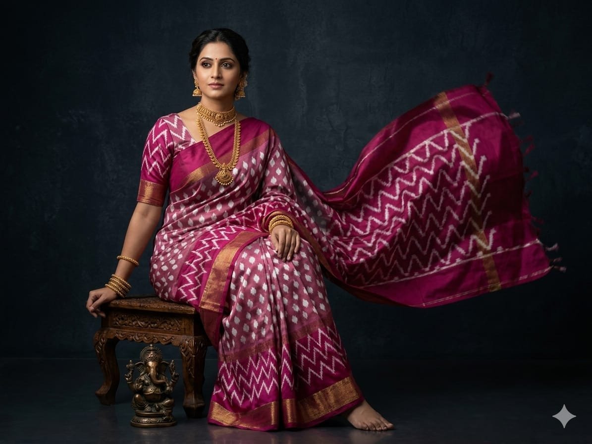 Light Weight Silk Saree - PGMRY23-ILWSDTDCC-12