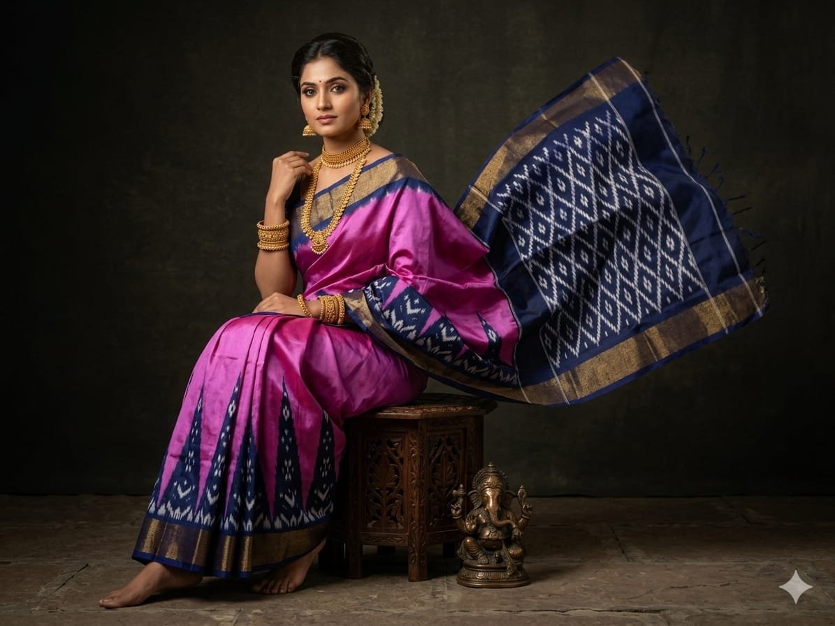 Light Weight Silk Saree - PGMRY23-ILWSDTDCC-27