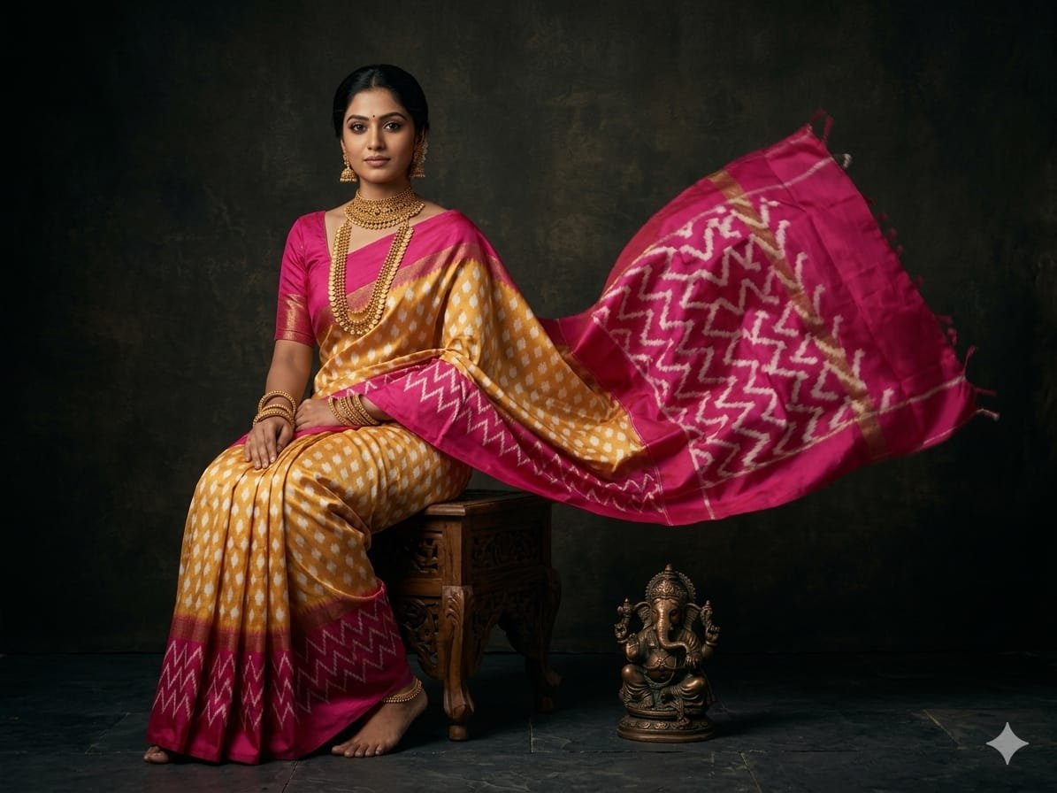 Light Weight Silk Saree - PGMRY23-ILWSDTDCC-34