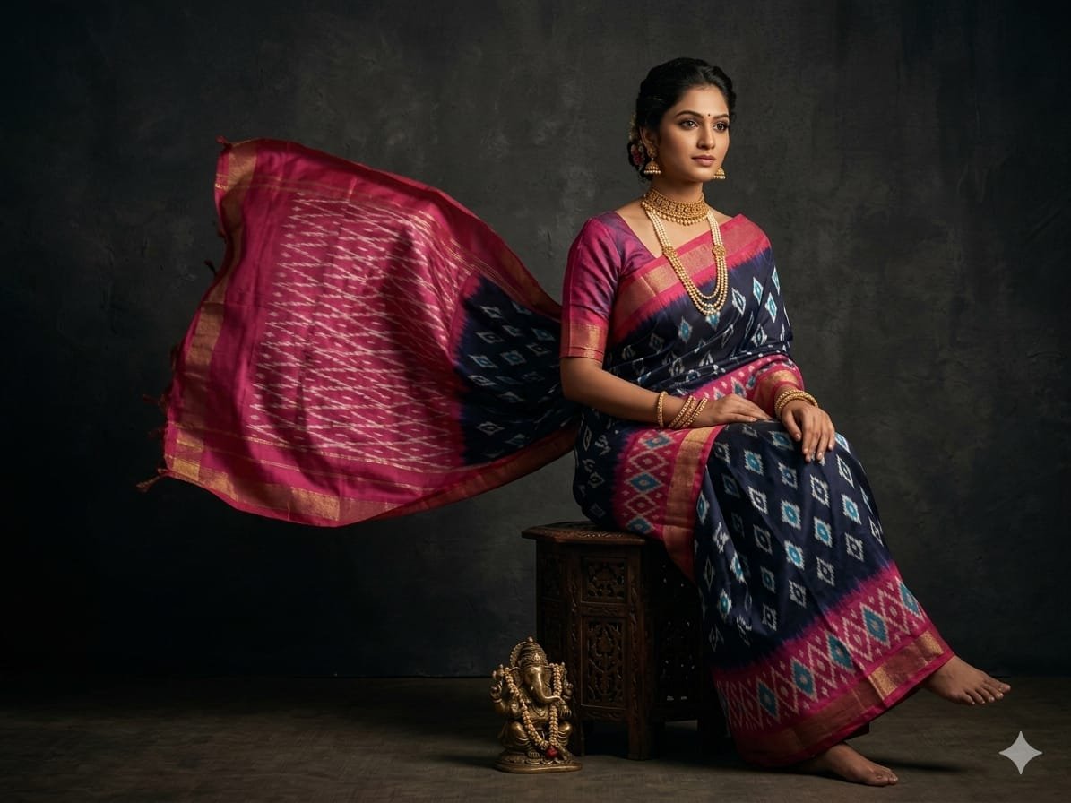 Light Weight Silk Saree - PGMRY23-ILWSDTDCC-36