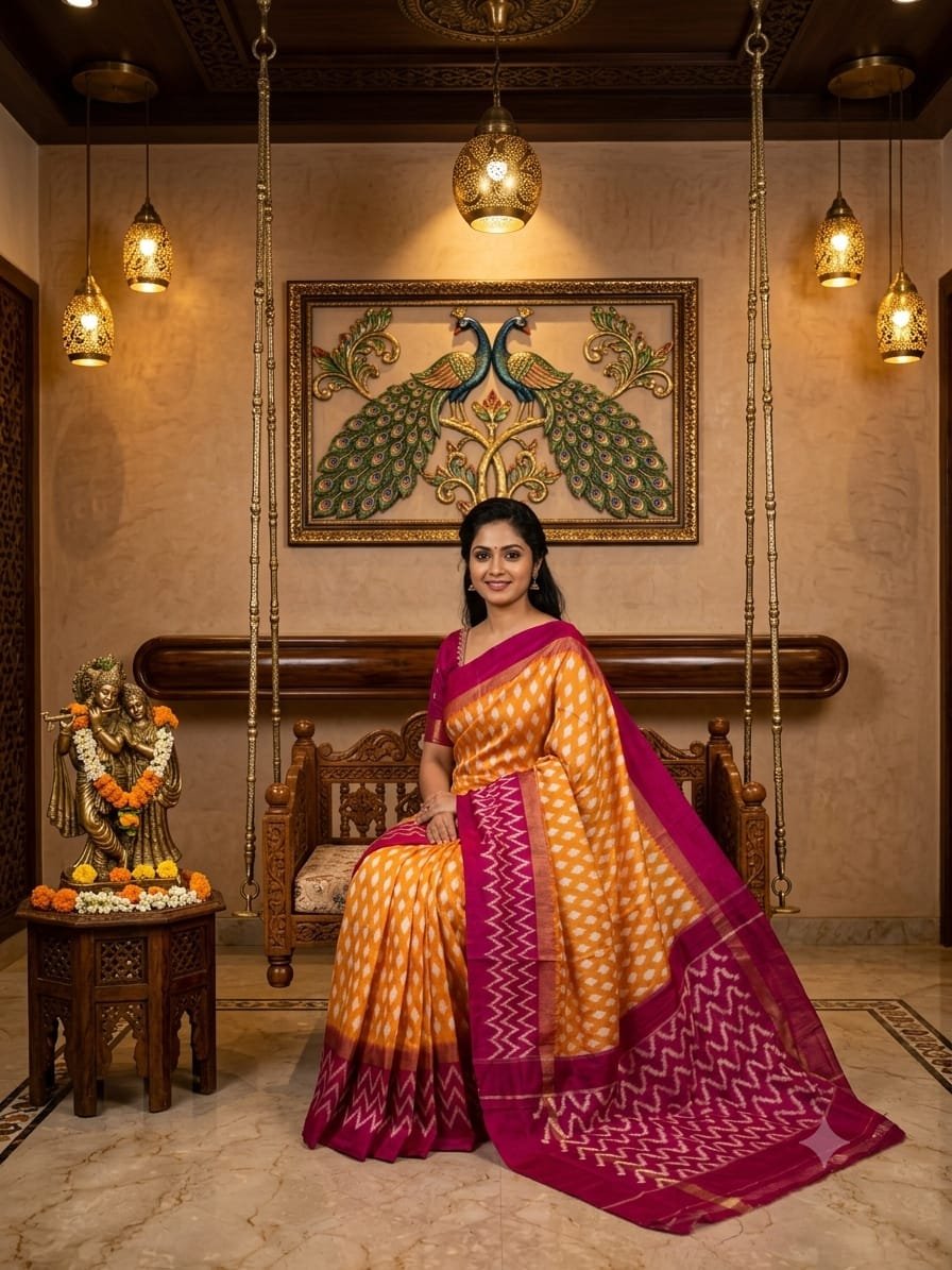 Lightweight Ikat Silk - PRKSL16-LSWBCTDDC-31