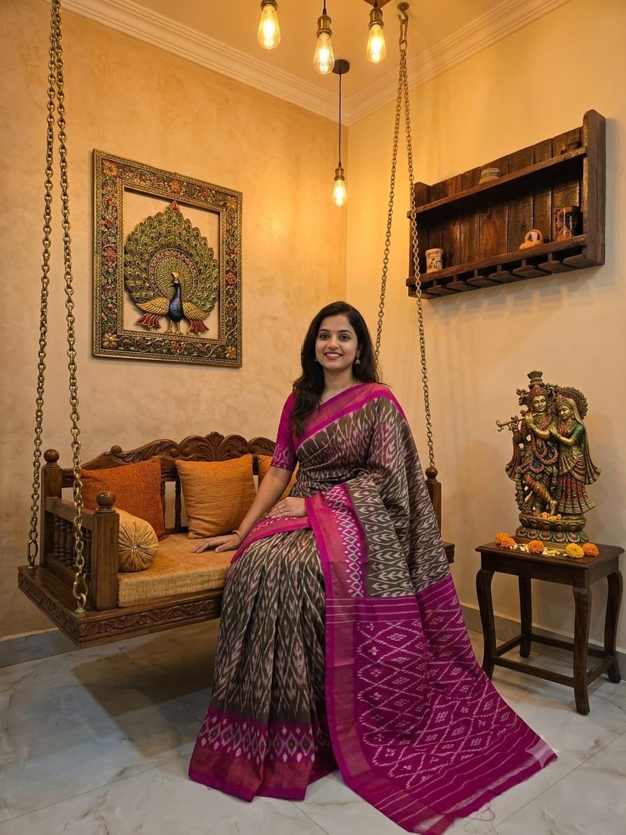 Lightweight Ikat Silk - PRKSL16-LSWBCTDDC-43