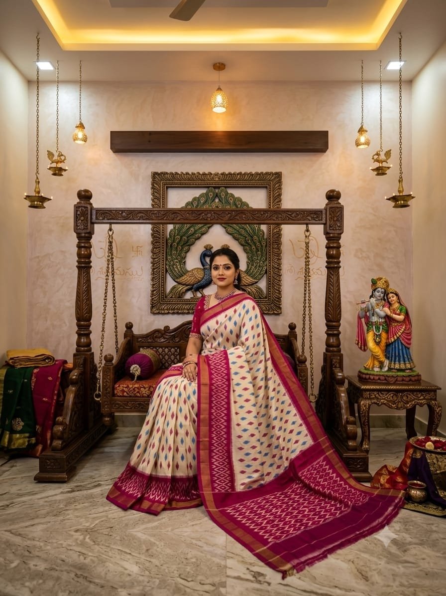 Lightweight Ikat Silk - PRKSL16-LSWBCTDDC-46