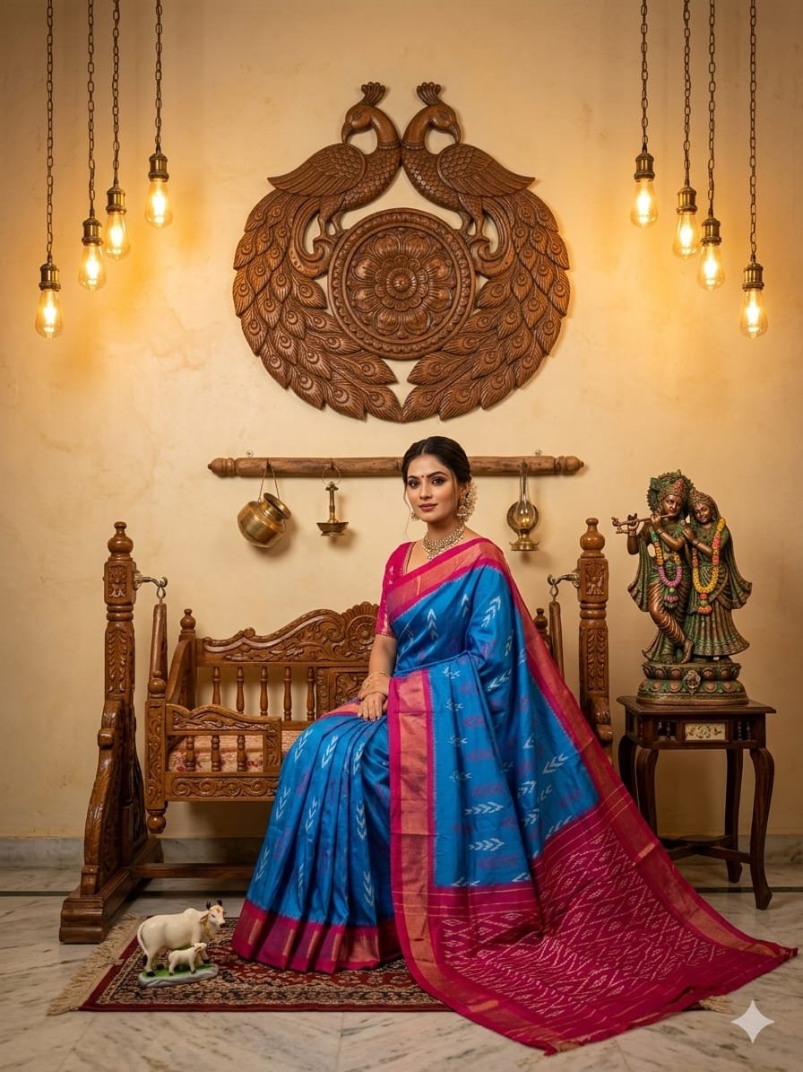 Lightweight Ikat Silk - PRKSS25-LSWBCTZDD-23