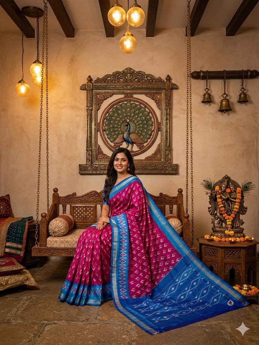Light Weight Silk Saree - PRKSY24-ILWSDTCDC-15