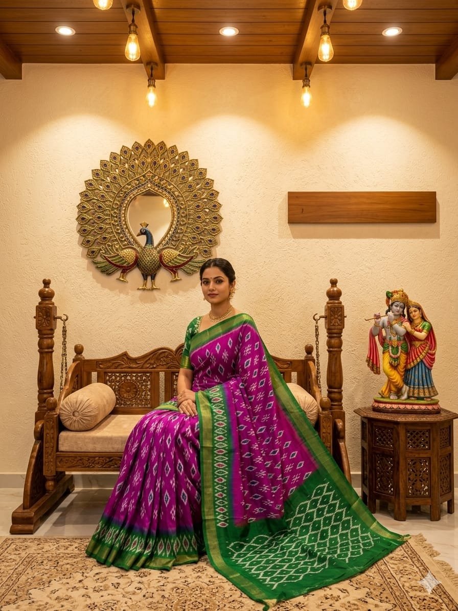 Light Weight Silk Saree - PRKSY24-ILWSDTCDC-16