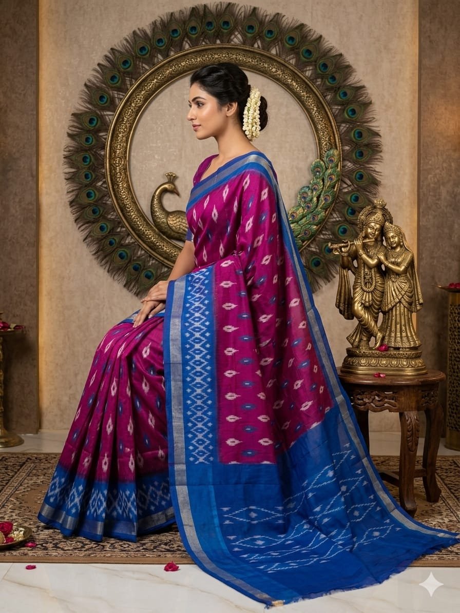 Light Weight Silk Saree - PRKSY24-ILWSDTCDC-26