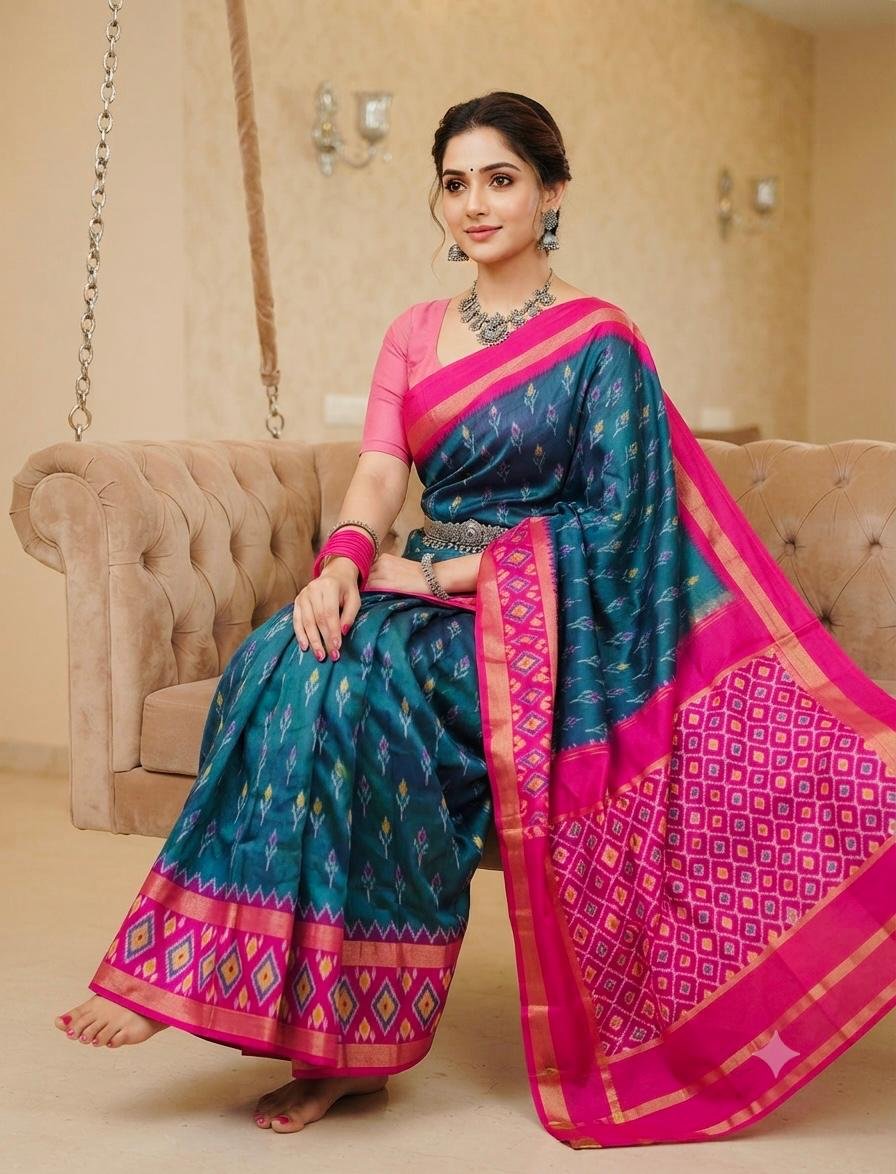 Lightweight Ikat Silk - PSRGG01-LSWBCTDCC-01