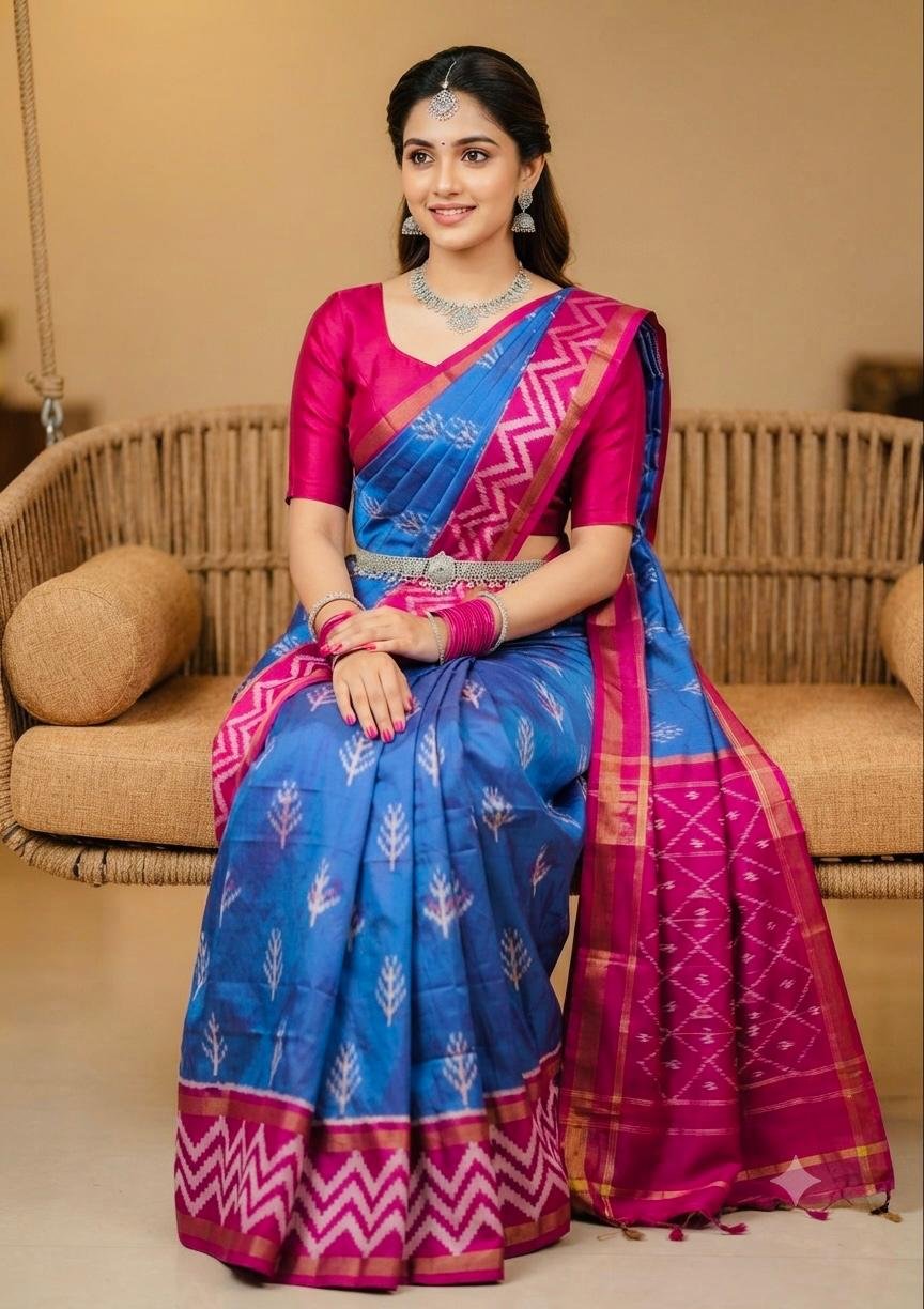 Lightweight Ikat Silk - PSRGG01-LSWBCTDCC-06