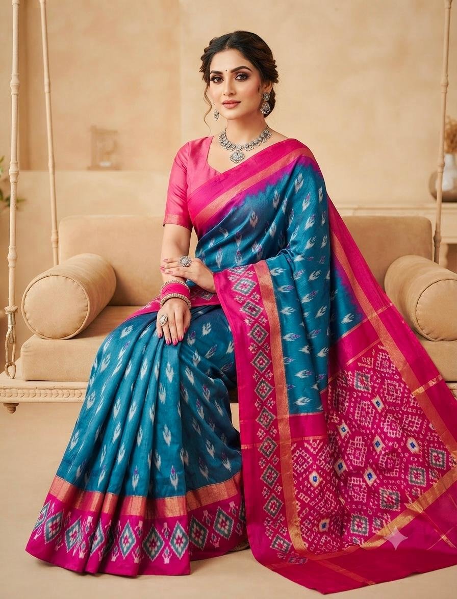 Lightweight Ikat Silk - PSRGG01-LSWBCTDCC-12