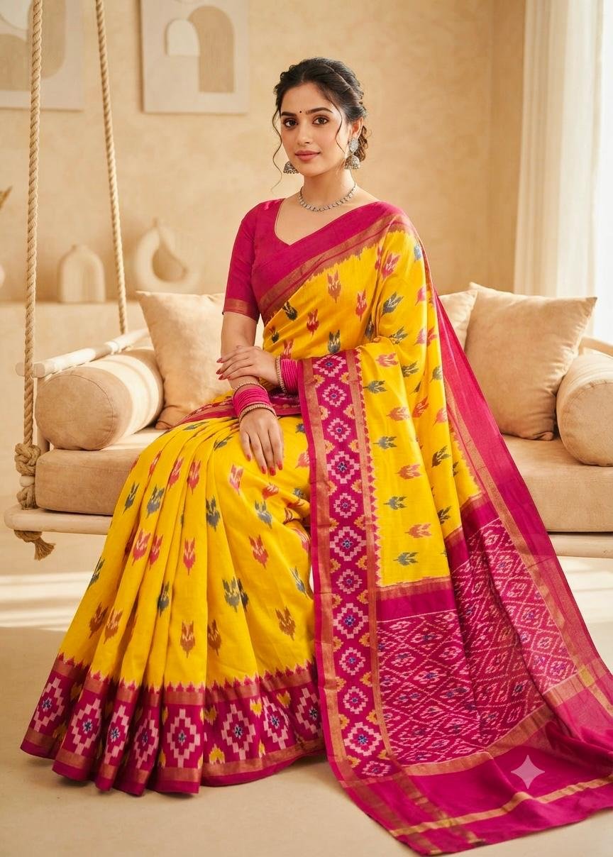 Lightweight Ikat Silk - PSRGG01-LSWBCTDCC-13