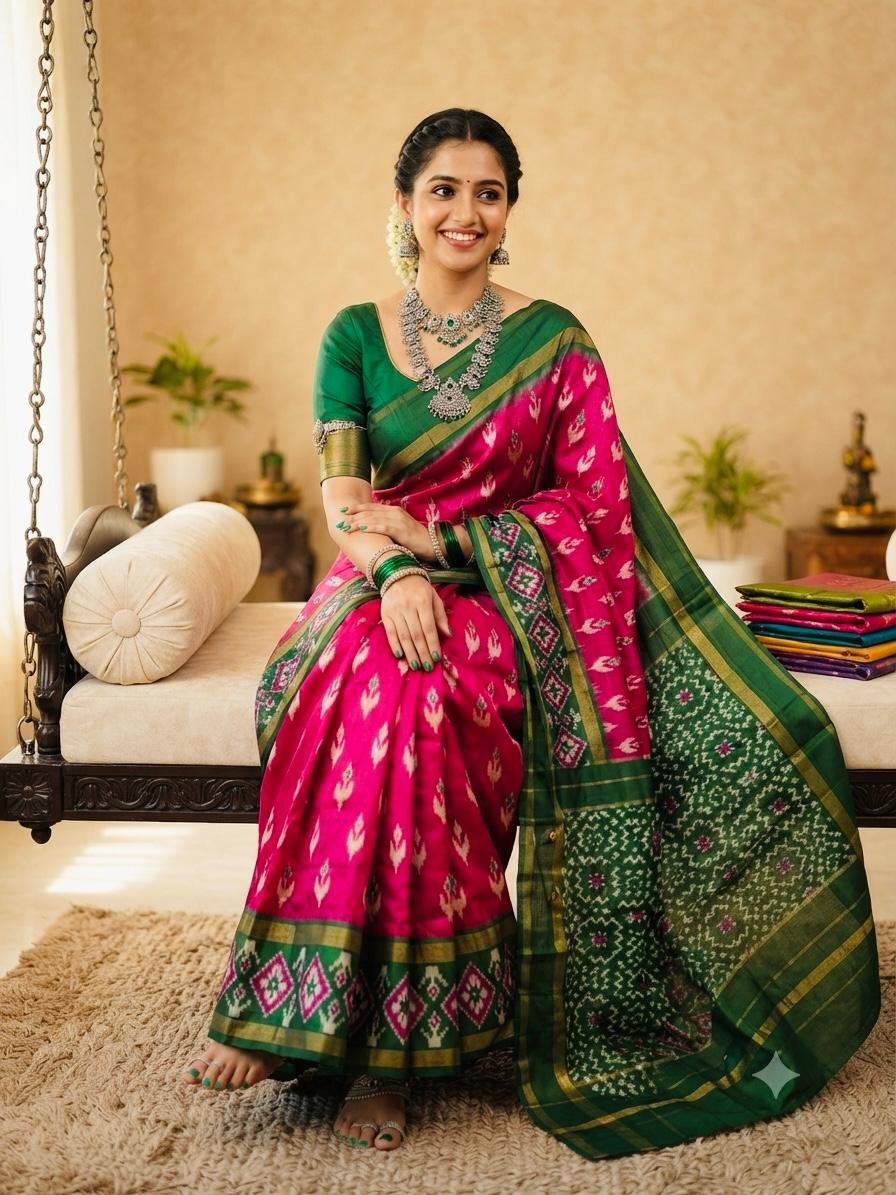 Lightweight Ikat Silk - PSRGG01-LSWBCTDCC-17