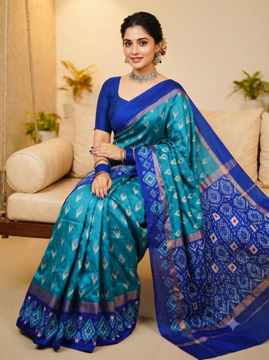 Lightweight Ikat Silk - PSRGG01-LSWBCTDCC-18
