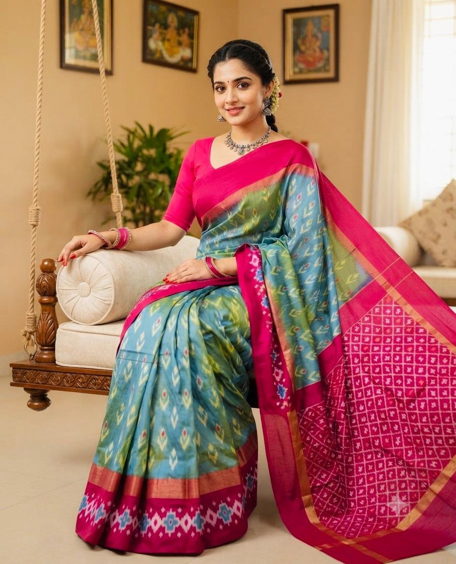 Lightweight Ikat Silk - PSRGG05-LSWBCTDCC-12
