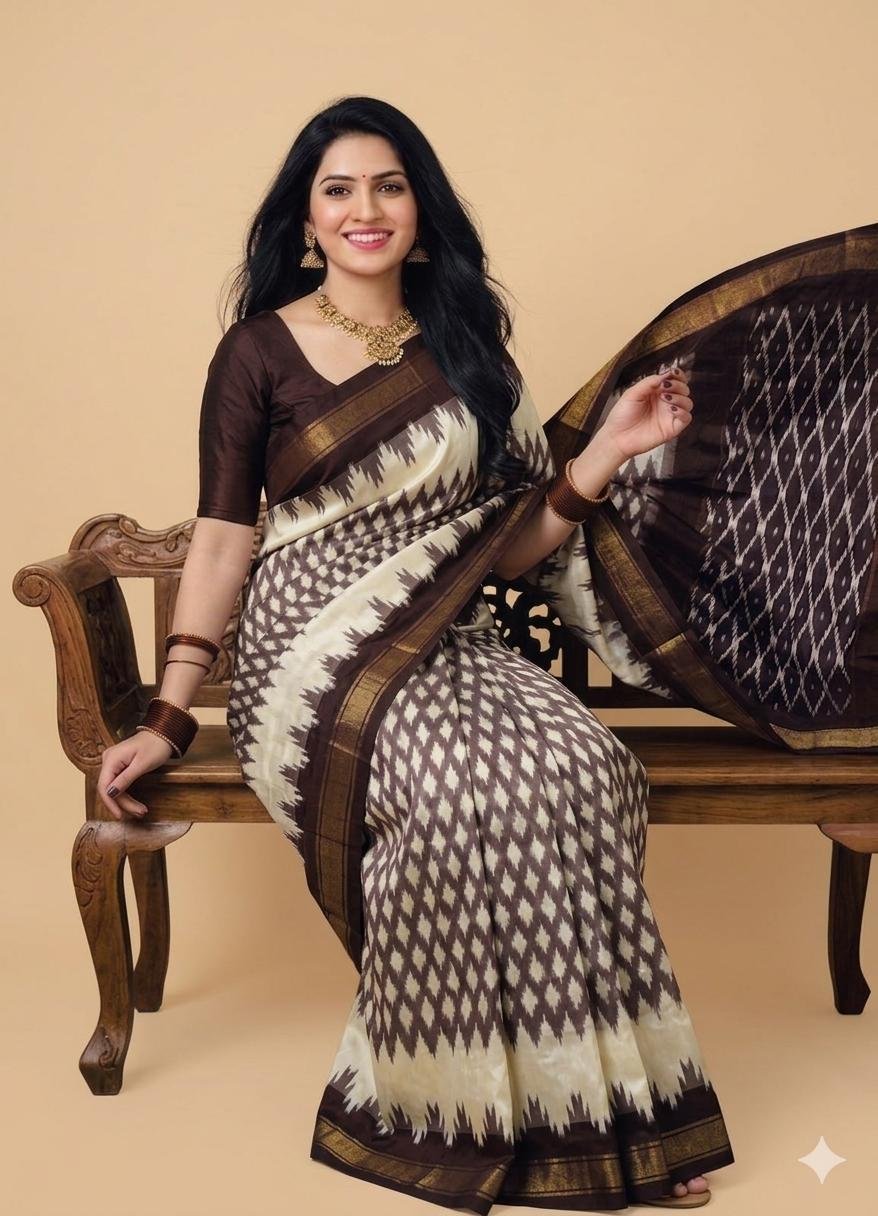 Lightweight Ikat Silk - PSRGG05-LSWBCTDCC-13