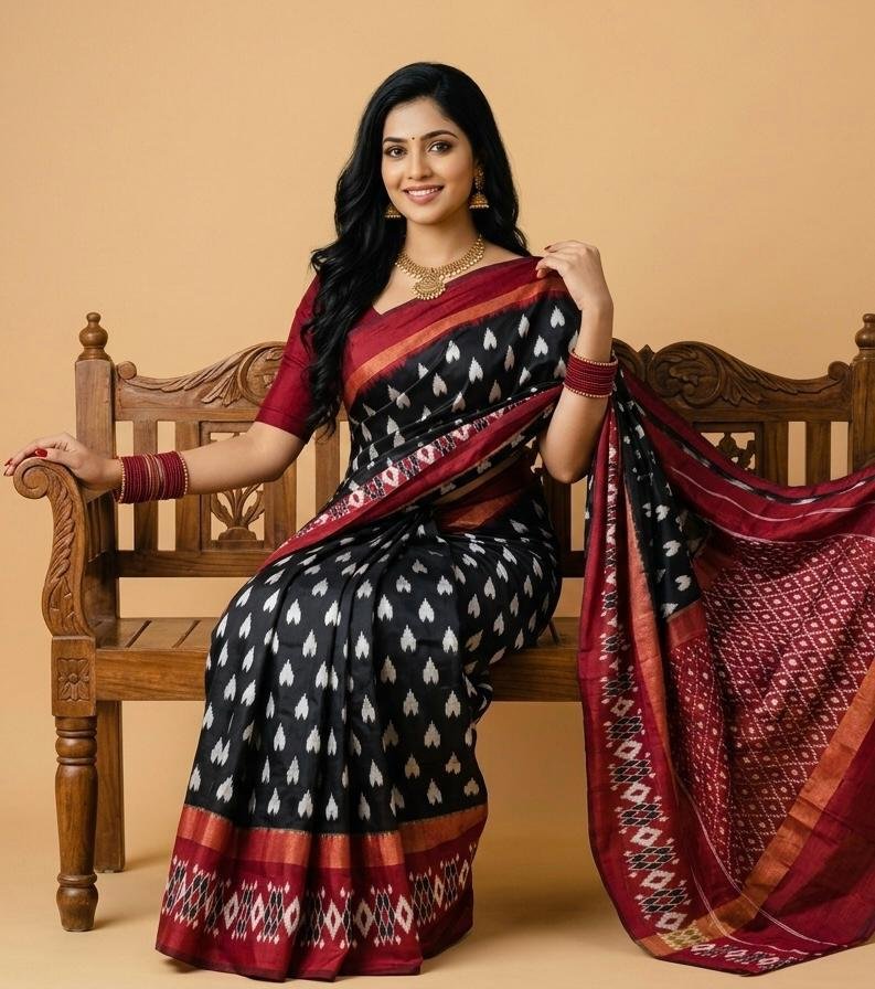 Lightweight Ikat Silk - PSRGG05-LSWBCTDCC-14