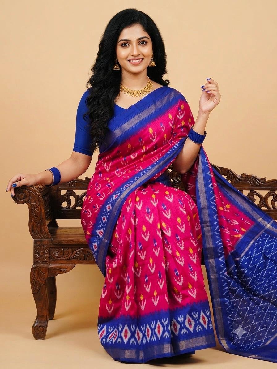 Lightweight Ikat Silk - PSRGG05-LSWBCTDCC-16