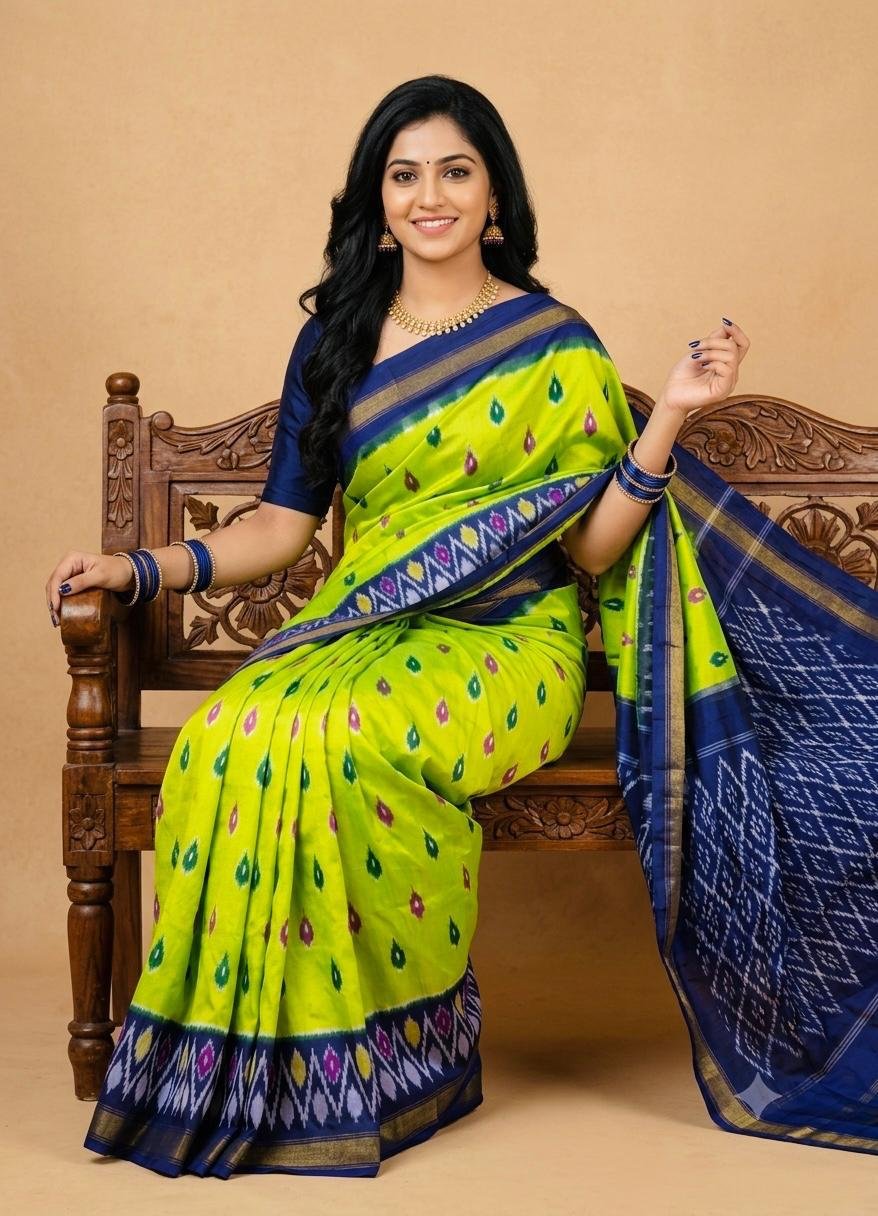 Lightweight Ikat Silk - PSRGL08-LSWBCTDCC-09