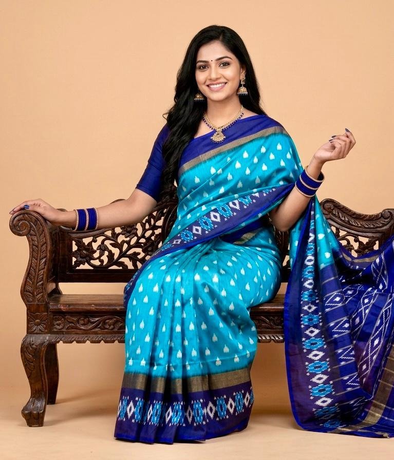 Lightweight Ikat Silk - PSRGL08-LSWBCTDCC-23