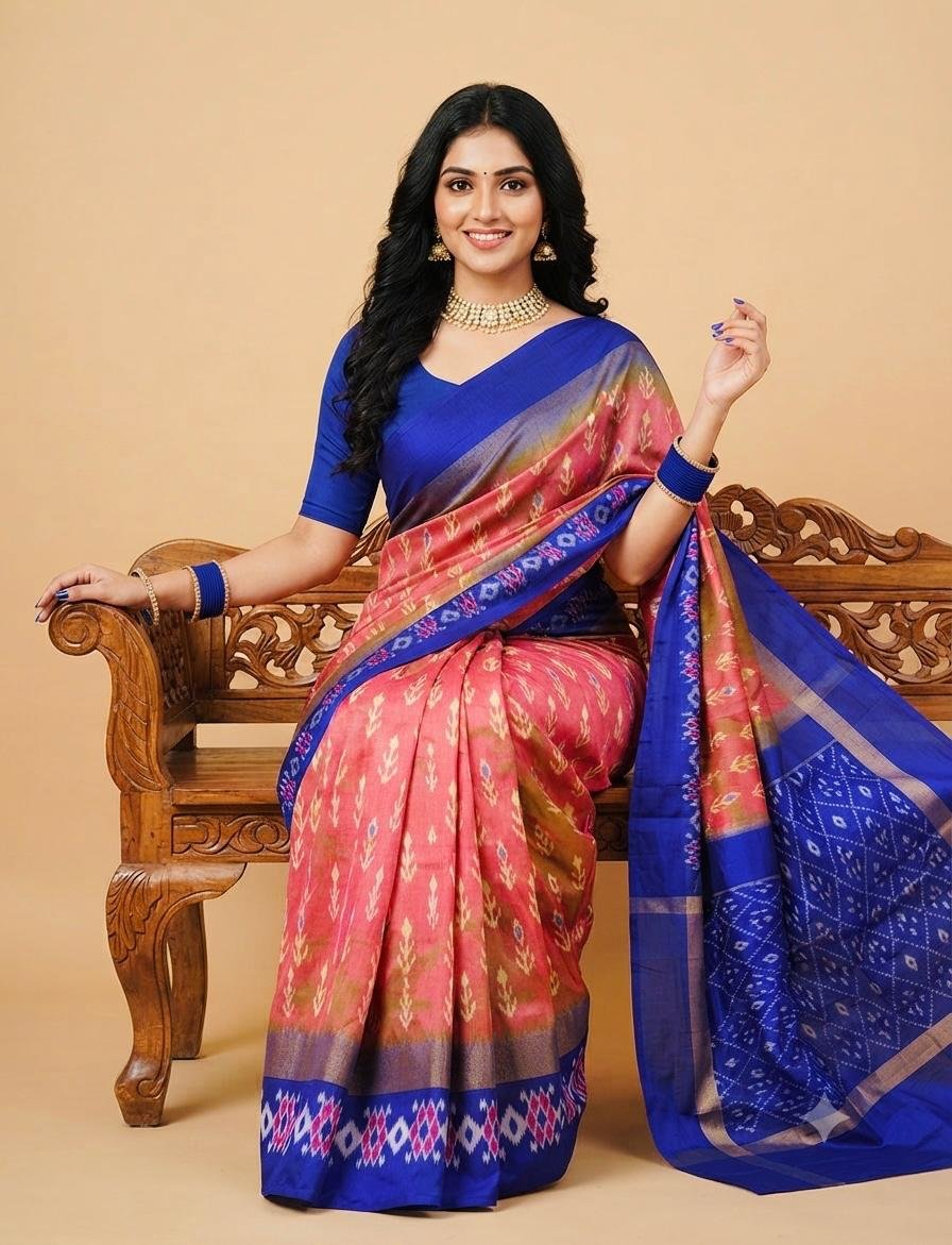 Lightweight Ikat Silk - PSRGL17-LSWBCTDCC-101