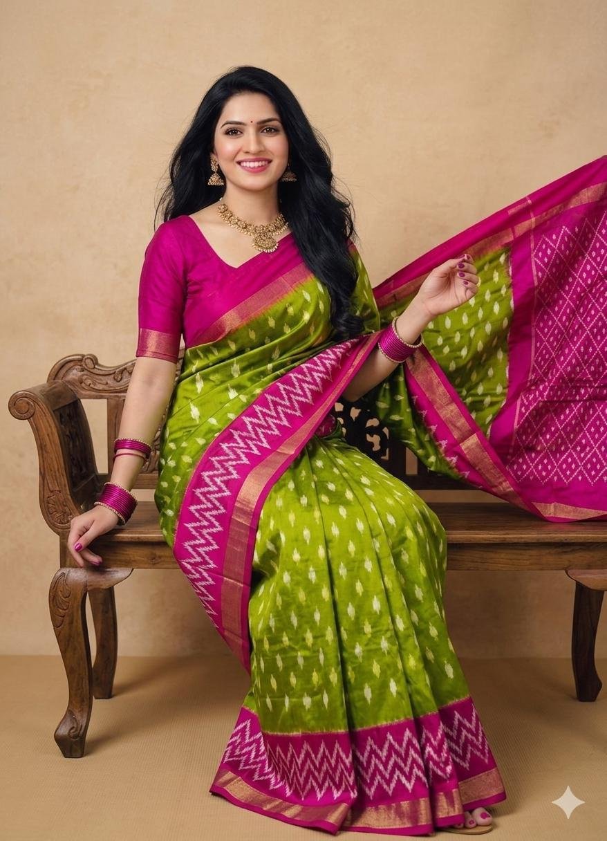 Lightweight Ikat Silk - PSRGL17-LSWBCTDCC-11