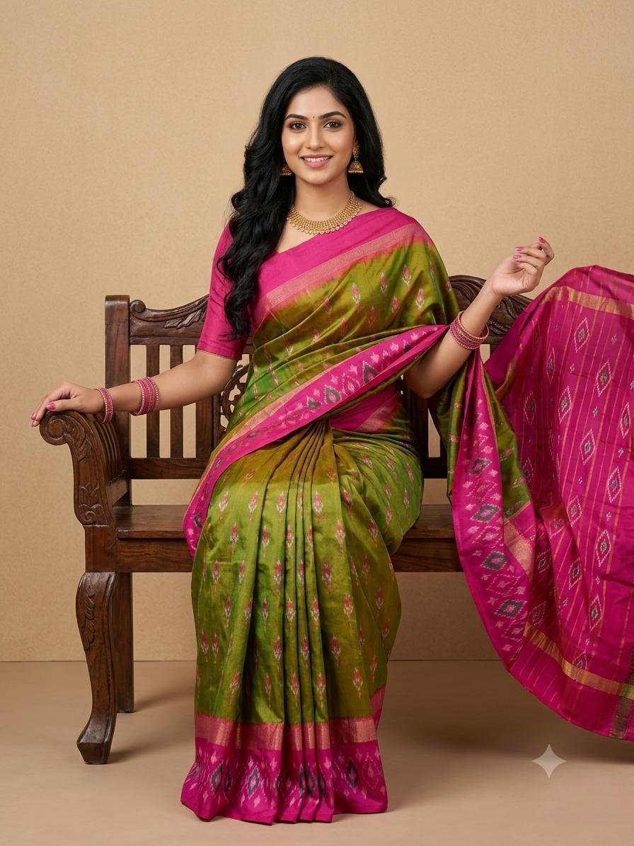Lightweight Ikat Silk - PSRGL17-LSWBCTDCC-13