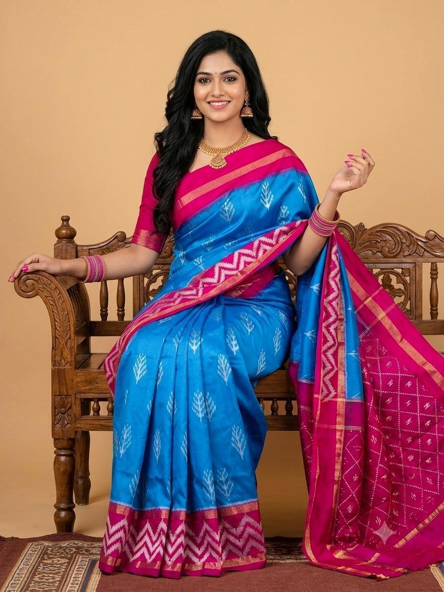 Lightweight Ikat Silk - PSRGL17-LSWBCTDCC-19