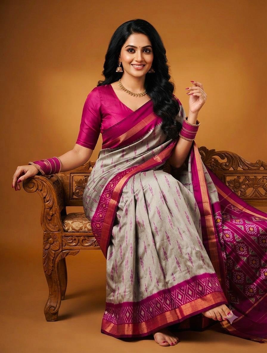 Lightweight Ikat Silk - PSRGL17-LSWBCTDCC-69