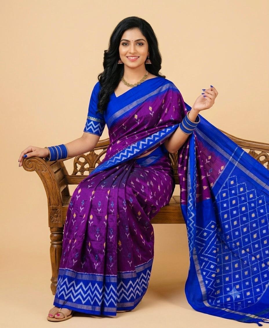 Lightweight Ikat Silk - PSRGL17-LSWBCTDCC-83