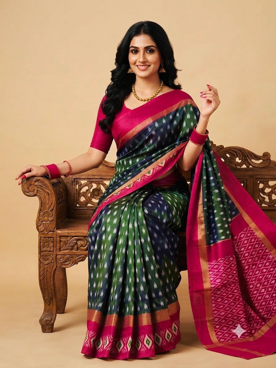 Lightweight Ikat Silk - PSRGL17-LSWBCTDCC-88