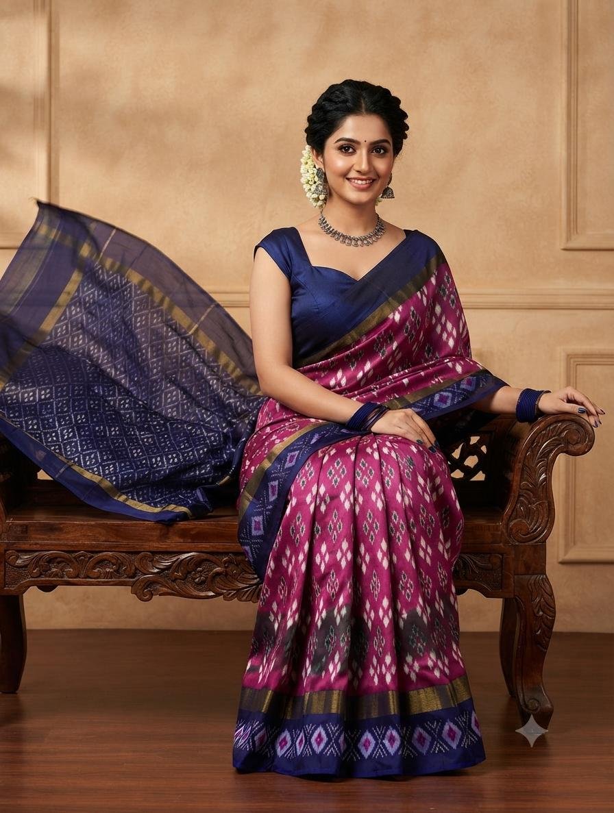 Lightweight Ikat Silk - PSRGL17-LSWBCTDCC-92
