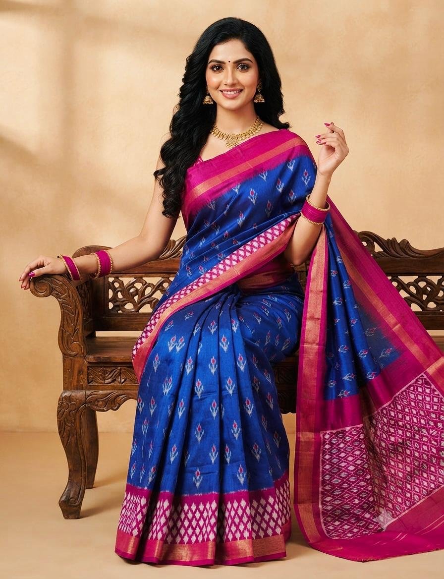 Lightweight Ikat Silk - PSRGL28-LSWBCTDCC-02